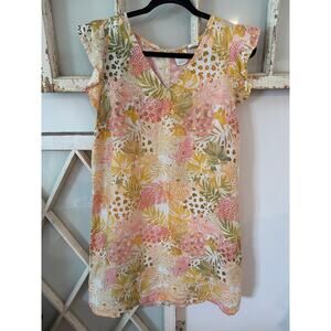 C&C California size medium linen sleeveless mini dress